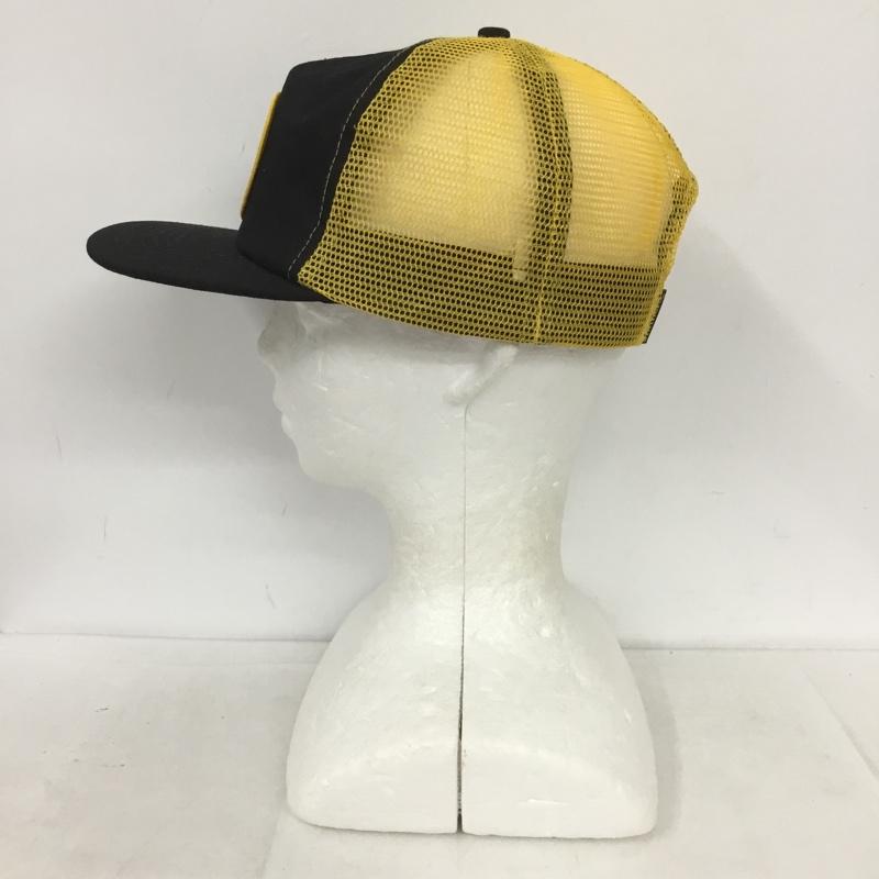アンタイヒーロー ANTIHERO 帽子 キャップ メッシュキャップ ワッペン ワンポイント 黒 / ブラック / X 黄 / イエロー /  メンズ USED 古着 中古 10136310