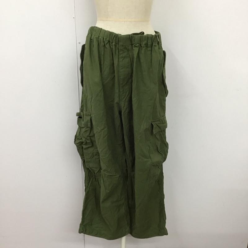 ローリーズファーム LOWRYS FARM パンツ ワークパンツ、ペインターパンツ M 無地 カーキ / カーキ /  レディース USED 古着 中古 10121261