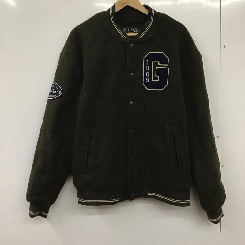 ギャップ GAP ジャケット、上着 ジャケット、ブレザー スタジャン アウター 古着 前ボタン L ロゴ、文字 カーキ / カーキ /  メンズ USED 古着 中古 10136836