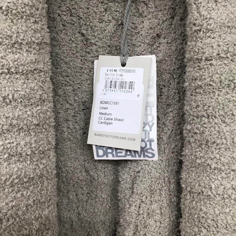 ベアフットドリームズ BAREFOOT DREAMS カーディガン 長袖 M 無地 ベージュ / ベージュ /  メンズ USED 古着 中古 10130048