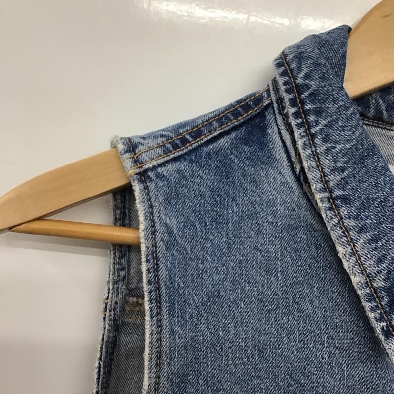 ザラ ZARA ワンピース ミニスカート デニム L 無地 水色 / ライトブルー /  レディース USED 古着 中古 10143010