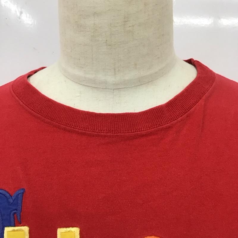 ゲス Guess Tシャツ 半袖 クルーネック ロゴ、文字 赤 / レッド /  メンズ USED 古着 中古 10116518