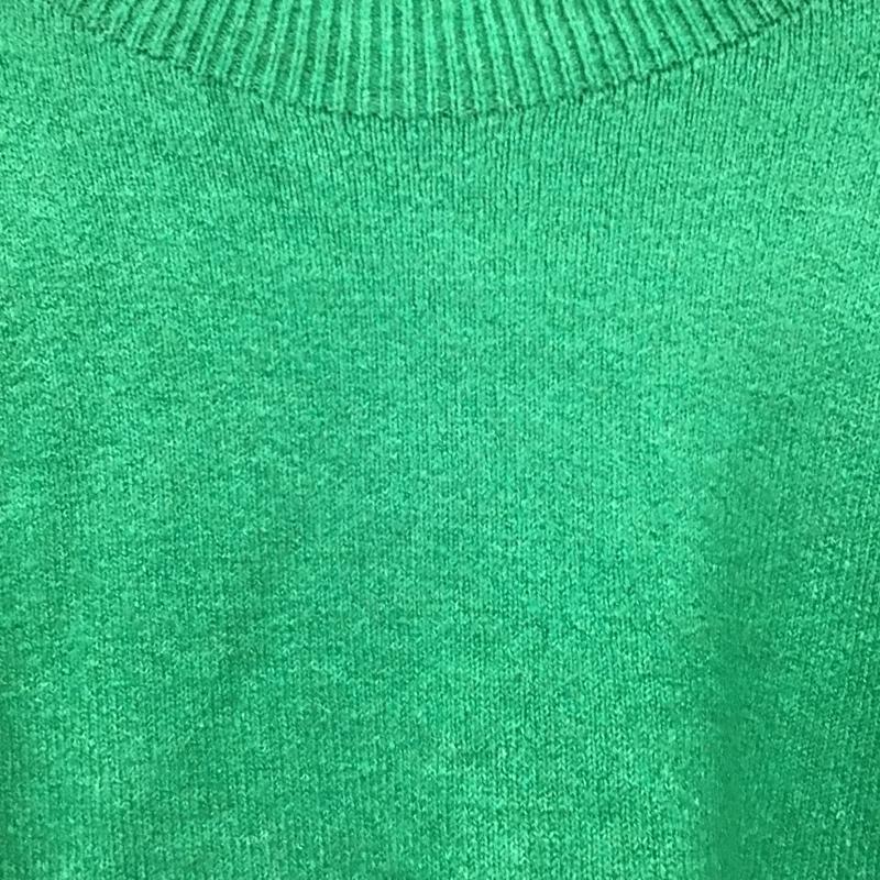 ジーナシス JEANASIS ニット、セーター 長袖 js063857mc 5Gカラーストレッチハイネックプルオーバー FREE 無地 緑 / グリーン /  レディース USED 古着 中古 10142739