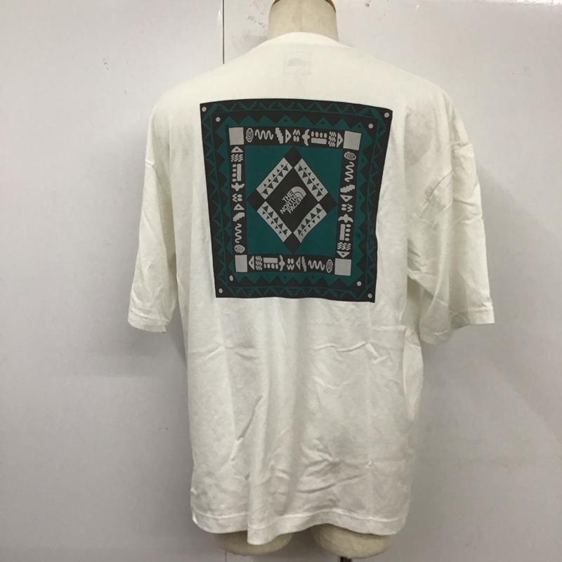 ザノースフェイス THE NORTH FACE Tシャツ 半袖 NT82431 ショートスリーブレトロバンダナロゴティー 半袖カットソー プリントTシャツ M ロゴ、文字 白 / ホワイト /  メンズ USED 古着 中古 10120323