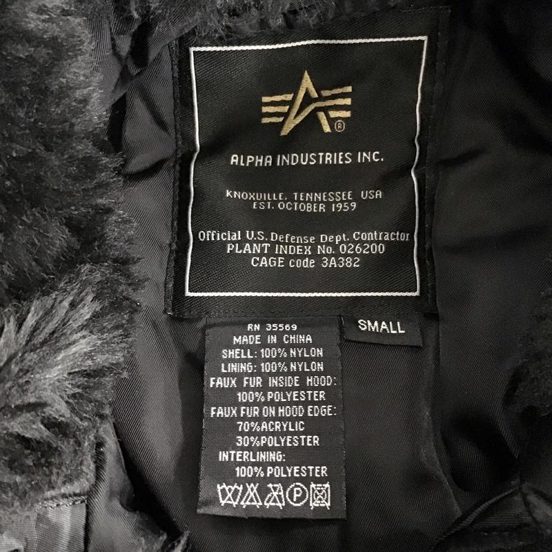 アルファインダストリー Alpha Industries ジャケット、上着 ジャケット、ブレザー ジップアップジャケット ジャンパー ジャケット カジュアルジャケット アウター S 無地 黒 / ブラック /  メンズ USED 古着 中古 10123125