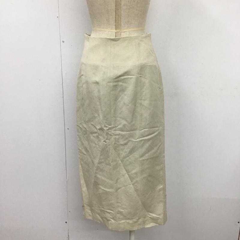 ミラオーウェン Mila Owen スカート ひざ丈スカート 09wfs192010 リネン 0 無地 アイボリー / アイボリー /  レディース USED 古着 中古 10106447
