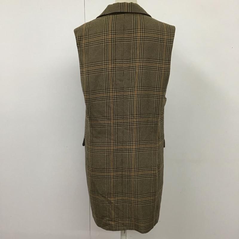 スライ SLY ベスト ベスト 030BAK30-3250 CHECKED VEST ロング丈 FREE チェック 黒 / ブラック / X ベージュ / ベージュ / X 茶 / ブラウン /  レディース USED 古着 中古 10116218
