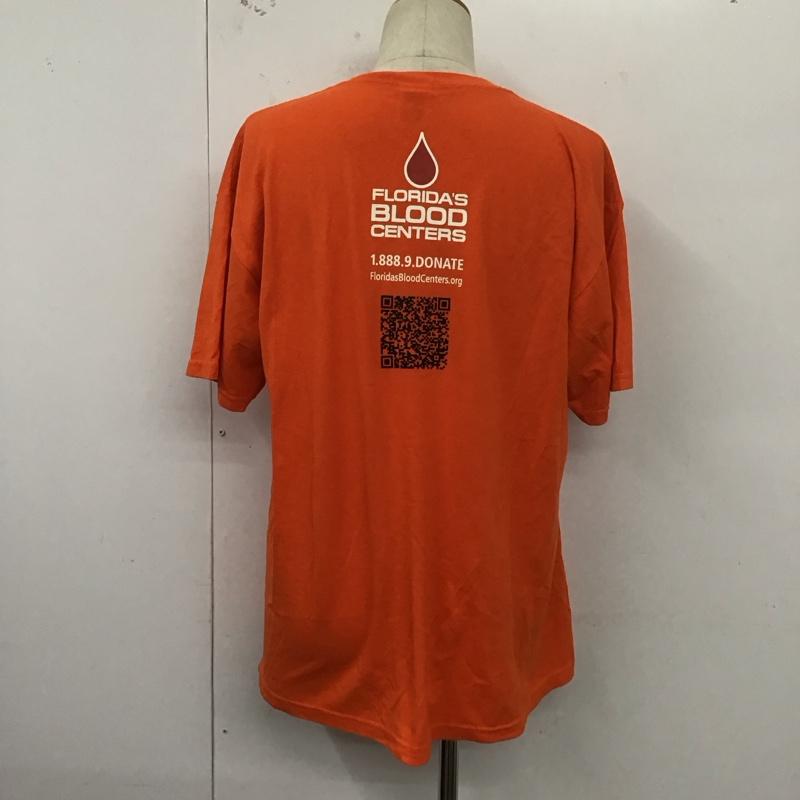 古着 USED Tシャツ 半袖 半袖カットソー プリントTシャツ クルーネックカットソー L プリント 橙 / オレンジ /  メンズ USED 古着 中古 10127425