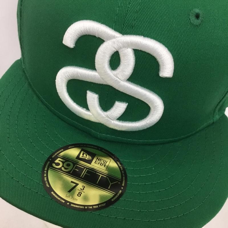 ステューシー STUSSY 帽子 キャップ 131314 BIG SS NEW ERA CAP 59FIFTY タグ付き ロゴ、文字 緑 / グリーン /  メンズ USED 古着 中古 10133404