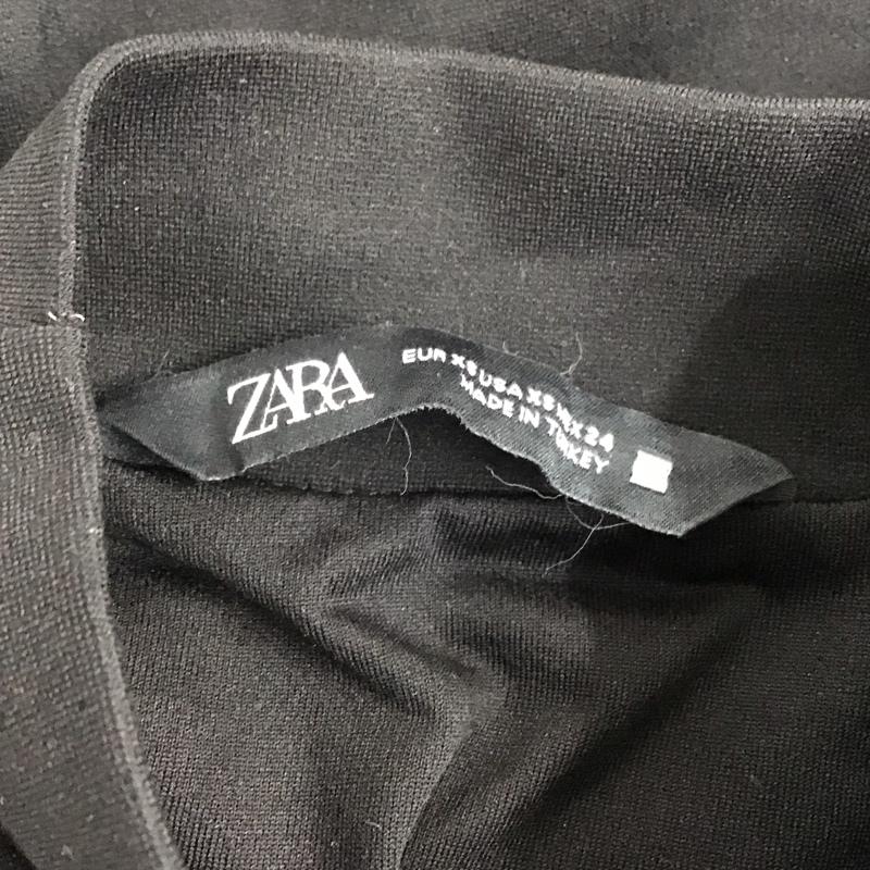 ザラ ZARA ワンピース ロングスカート 9878 804 800 プリーツ サイドボタン XS 無地 黒 / ブラック /  レディース USED 古着 中古 10122037