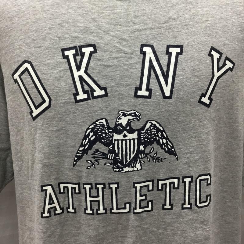 ダナキャランジーンズ DKNYJEANS Tシャツ 半袖 半袖カットソー プリントTシャツ クルーネックカットソー 90s プリント 灰 / グレー /  メンズ USED 古着 中古 10116733