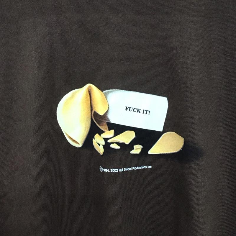 ハフ HUF Tシャツ 半袖 半袖カットソー プリントTシャツ クルーネックカットソー M プリント 茶 / ブラウン /  メンズ USED 古着 中古 10132270