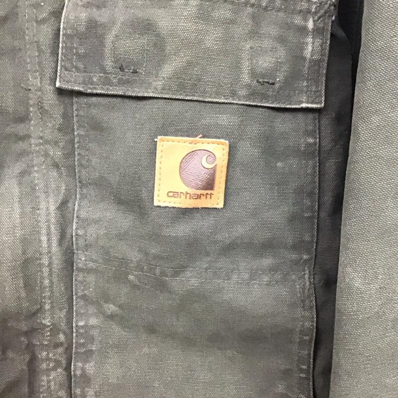 カーハート Carhartt ジャケット、上着 ジャケット、ブレザー ジップアップジャケット アウター カラージャケット XL ロゴ、文字 カーキ / カーキ /  メンズ USED 古着 中古 10133688