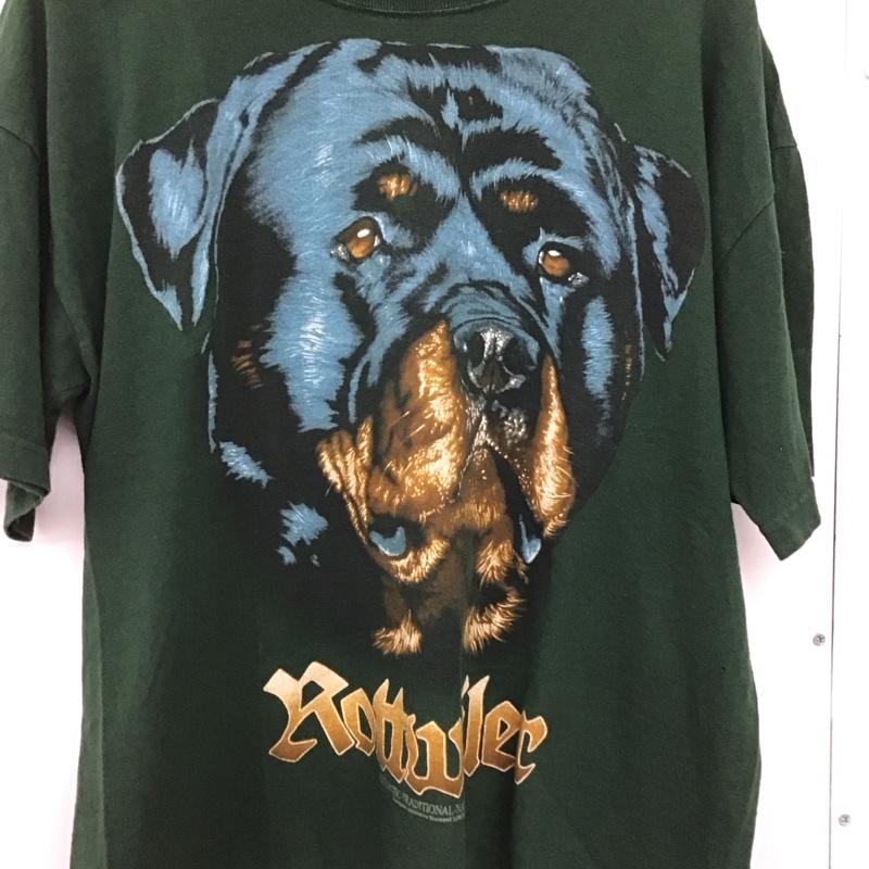 古着 USED Tシャツ 半袖 半袖カットソー プリントTシャツ クルーネックカットソー L プリント 緑 / グリーン /  メンズ USED 古着 中古 10140958