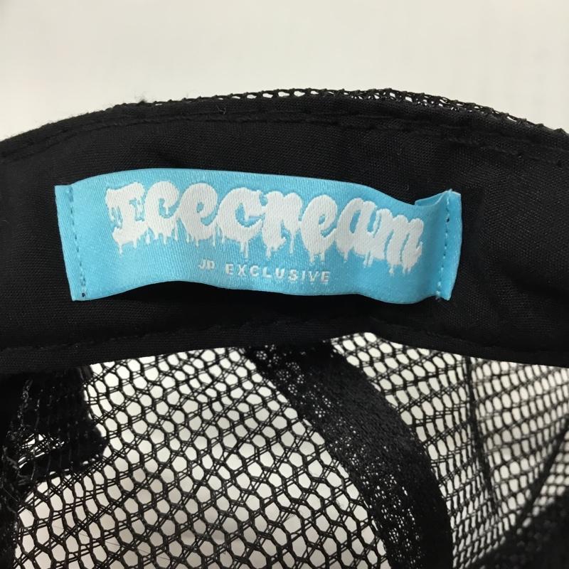 チャレンジャー CHALLENGER 帽子 キャップ ICE CREAM メッシュキャップ ロゴ、文字 黒 / ブラック /  メンズ USED 古着 中古 10109195