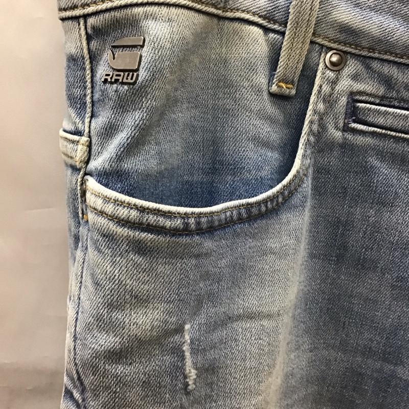 ジースターロゥ G-STAR RAW パンツ デニム、ジーンズ デニムパンツ ストレートパンツ ワイドパンツ カジュアルパンツ 34 無地 インディゴ / インディゴ /  メンズ USED 古着 中古 10113593