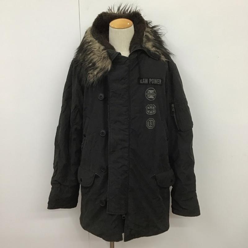 ヒステリックグラマー HYSTERIC GLAMOUR ジャケット、上着 ジャンパー、ブルゾン ジップアップジャケット ジャンパー アウター ダウンジャケット フード付きジャケット L ロゴ、文字 黒 / ブラック /  メンズ USED 古着 中古 10107802