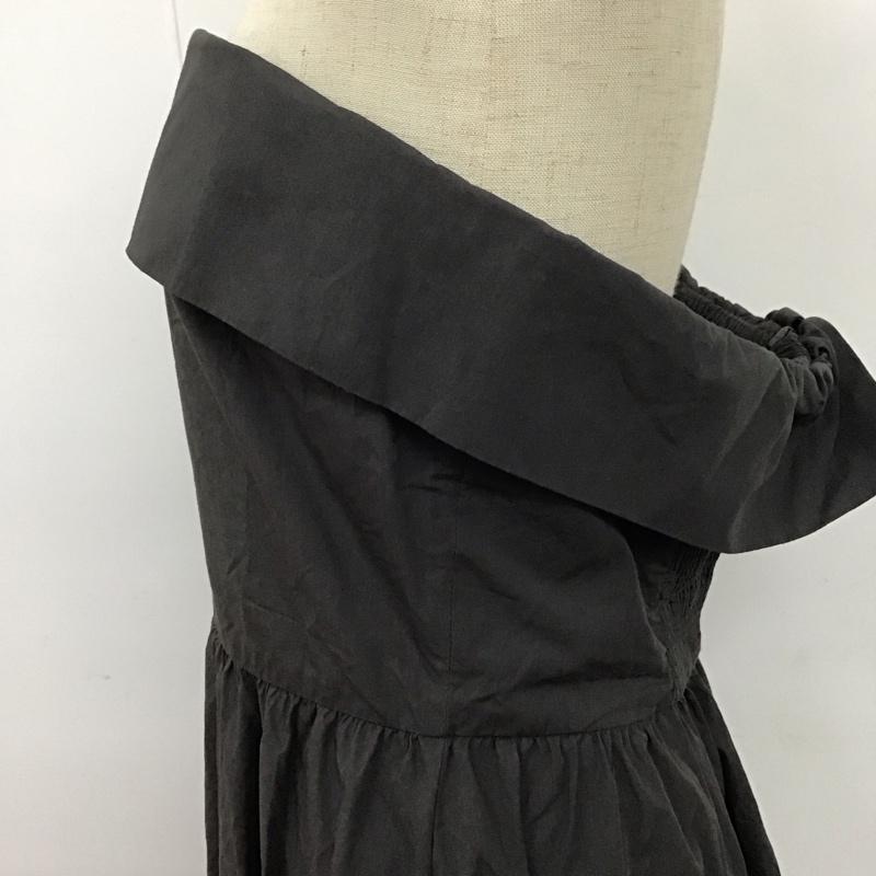 ザラ ZARA ワンピース ロングスカート M 無地 チャコールグレー / チャコールグレー /  レディース USED 古着 中古 10124899