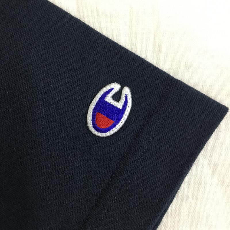 チャンピオン Champion Tシャツ 半袖 C8-M30B XS ロゴ、文字 紺 / ネイビー /  レディース USED 古着 中古 10141336