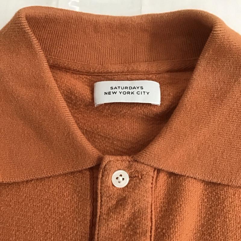 サタデーズサーフニューヨークシティー SATURDAYS SURF NYC ポロシャツ 半袖 半袖ポロシャツ カラーシャツ 半袖カットソー S 無地 橙 / オレンジ /  メンズ USED 古着 中古 10113107