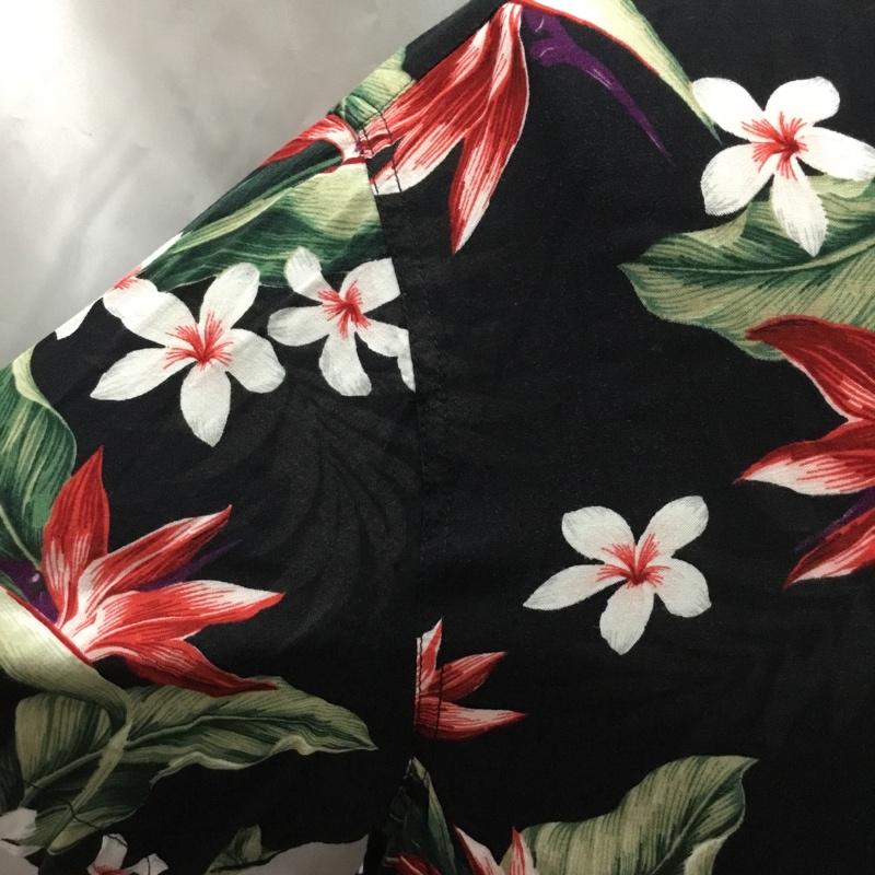 古着 USED シャツ、ブラウス 半袖 Hawaiian ALOHA TROPICAL アロハシャツ 4773-20285 LL 花柄 黒 / ブラック /  メンズ USED 古着 中古 10109638
