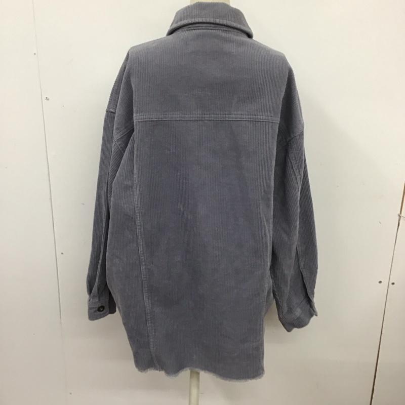 ザラ ZARA ジャケット、上着 ジャケット、ブレザー 8372 223 802 コーデュロイ シャツジャケット M 無地 灰 / グレー /  レディース USED 古着 中古 10124993