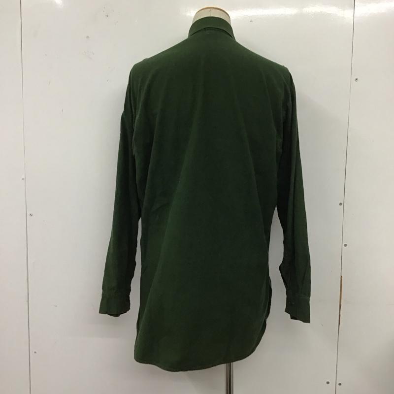 ミリタリー ミリタリー シャツ、ブラウス 長袖 長袖シャツ ミリタリーシャツ プルオーバーシャツ カラーシャツ 無地 カーキ / カーキ /  メンズ USED 古着 中古 10110722