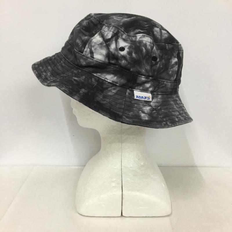 アダムス ADAMS 帽子 ハット バケットハット タイダイ染め ロゴ、文字 黒 / ブラック /  メンズ USED 古着 中古 10143303