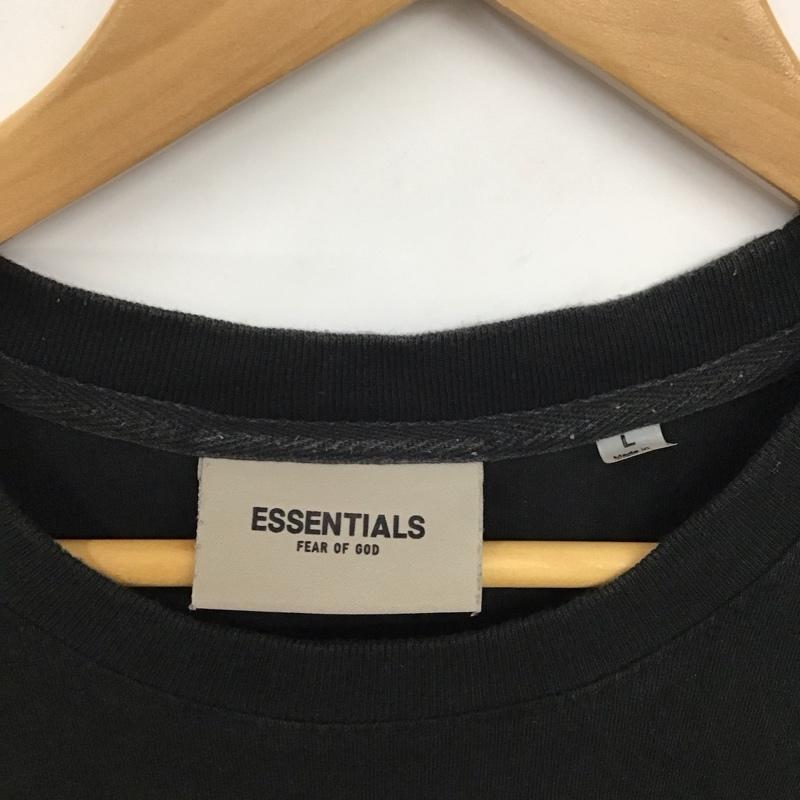 エッセンシャルズ ESSENTIALS Tシャツ 半袖 L ロゴ、文字 黒 / ブラック /  メンズ USED 古着 中古 10134903