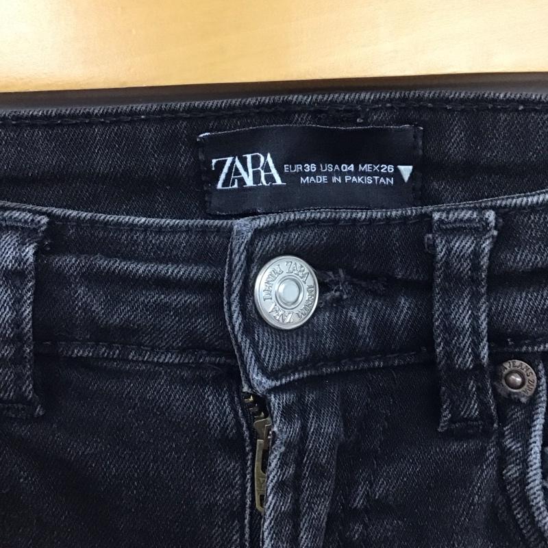 ザラ ZARA パンツ デニム、ジーンズ スキニー ストレッチ 無地 黒 / ブラック /  レディース USED 古着 中古 10109715
