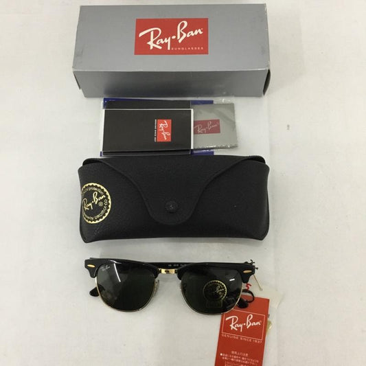 レイバン Ray-Ban めがね・サングラス サングラス RB3016 CLUBMASTER CLASSIC カラーレンズ 箱有 無地 黒 / ブラック / X 金 / ゴールド /  メンズ USED 古着 中古 10129431