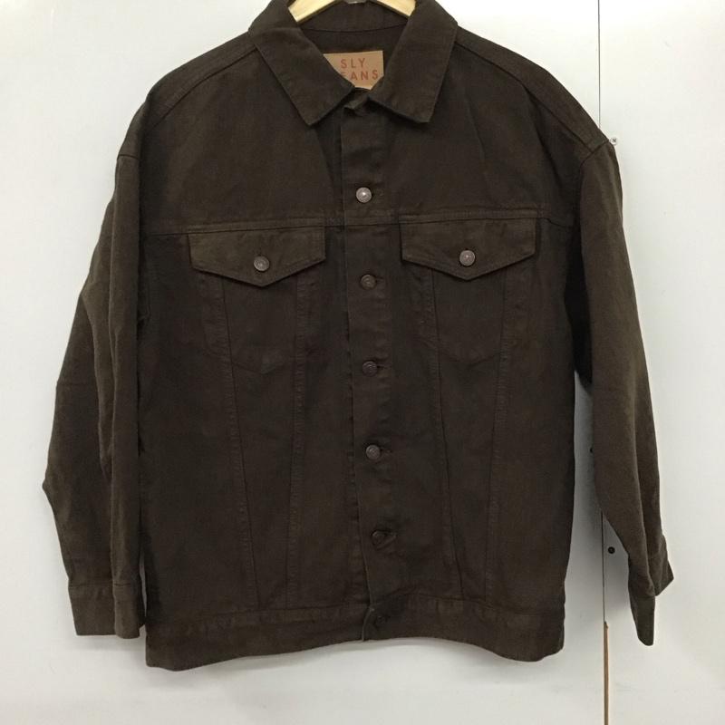 スライ SLY ジャケット、上着 ジャケット、ブレザー 030cay10-3370 GジャンLIV DENIM 1 無地 茶 / ブラウン /  レディース USED 古着 中古 10140503