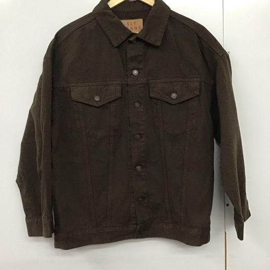 スライ SLY ジャケット、上着 ジャケット、ブレザー 030cay10-3370 GジャンLIV DENIM 1 無地 茶 / ブラウン /  レディース USED 古着 中古 10140503