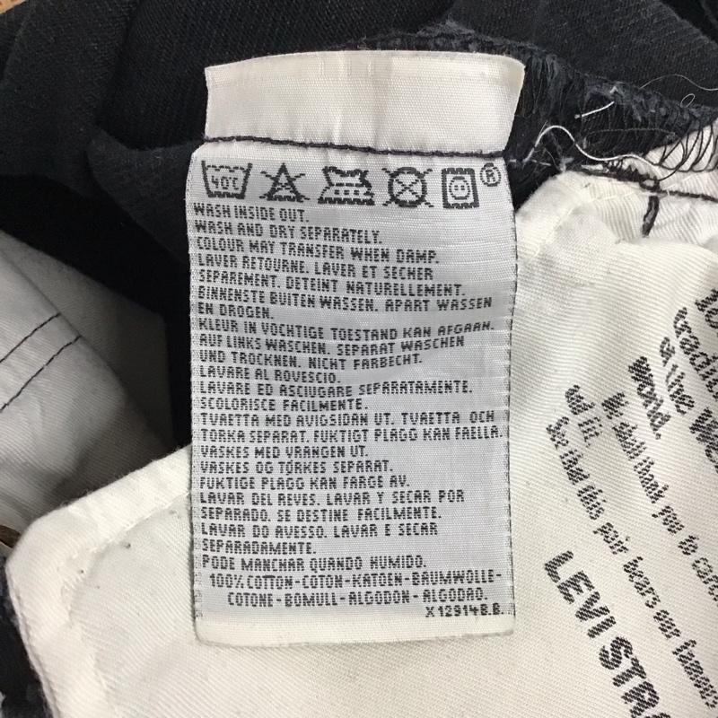 リーバイストラウスアンドコー Levi Strauss & co. パンツ デニム、ジーンズ デニムパンツ スリムパンツ カジュアルパンツ 90s ユーロ スペイン製 33インチ 無地 黒 / ブラック /  メンズ USED 古着 中古 10137502