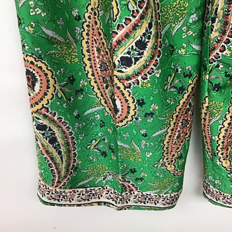 ザラ ZARA パンツ スラックス S 総柄 緑 / グリーン /  レディース USED 古着 中古 10140646