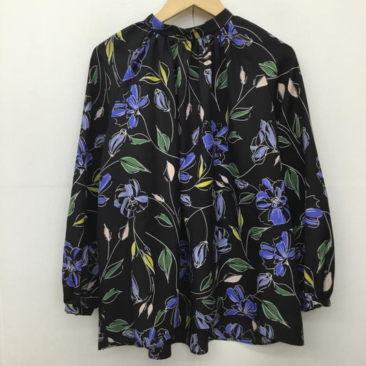 トゥモローランド TOMORROWLAND カットソー 長袖 Ballsey 36 総柄 X 花柄 黒 / ブラック /  レディース USED 古着 中古 10133774