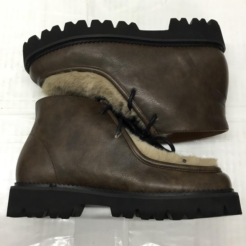 マウジー MOUSSY ブーツ ショートブーツ 010EAK52-5990 FAUX FUR TYROLEAN SHOES ファー 箱有 S 無地 茶 / ブラウン /  レディース USED 古着 中古 10108218
