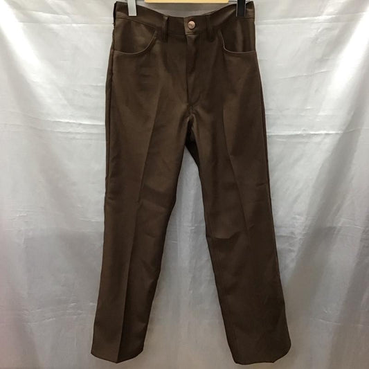 ラングラー Wrangler パンツ スラックス スラックス スリムパンツ センタータックパンツ S 無地 茶 / ブラウン /  メンズ USED 古着 中古 10117456
