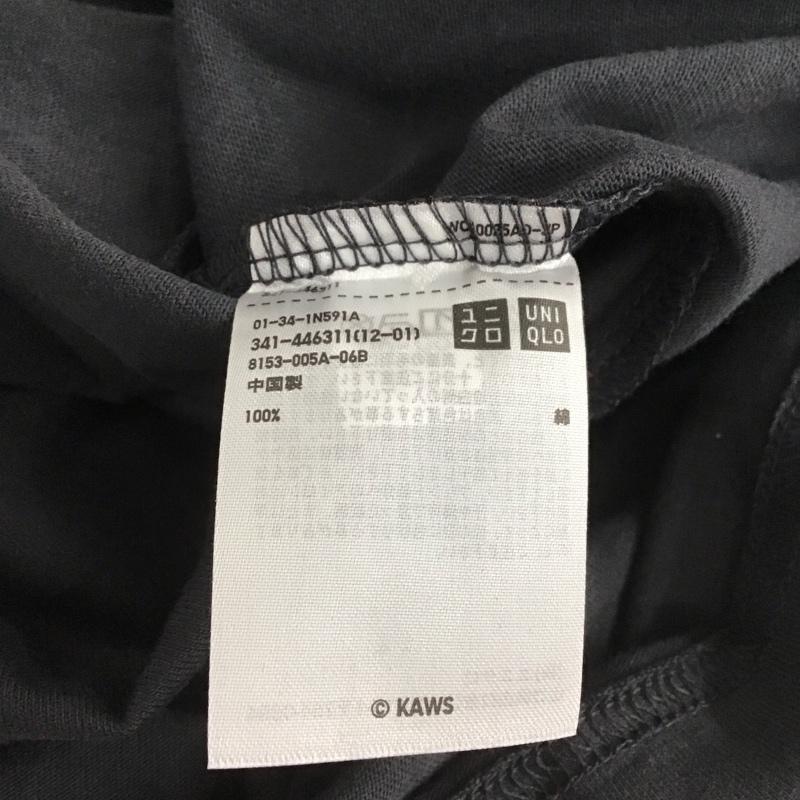 ユニクロ UNIQLO Tシャツ 半袖 341-446311 Tシャツ プリントTシャツ クルーネックカットソー 半袖カットソー XXL プリント 黒 / ブラック /  メンズ USED 古着 中古 10106543