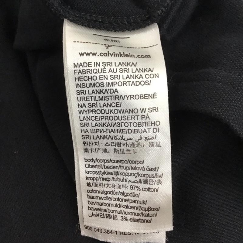 カルバン・クライン Calvin Klein ポロシャツ 半袖 半袖ポロシャツ 半袖カットソー カラーシャツ L ロゴ、文字 黒 / ブラック /  メンズ USED 古着 中古 10131144