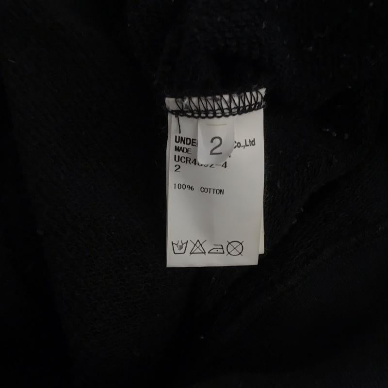 アンダーカバー UNDERCOVER トレーナー 長袖 長袖トレーナー スウェット クルーネック プルオーバー 2 ロゴ、文字 黒 / ブラック /  メンズ USED 古着 中古 10139835
