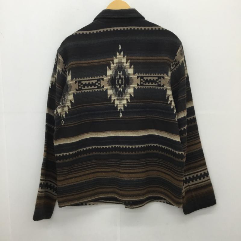 ダブルアールエル RRL ジャケット、上着 ジャケット、ブレザー ネイティブジャガード　オーバー　シャツジャケット M ネイティブ柄 茶 / ブラウン /  メンズ USED 古着 中古 10129315