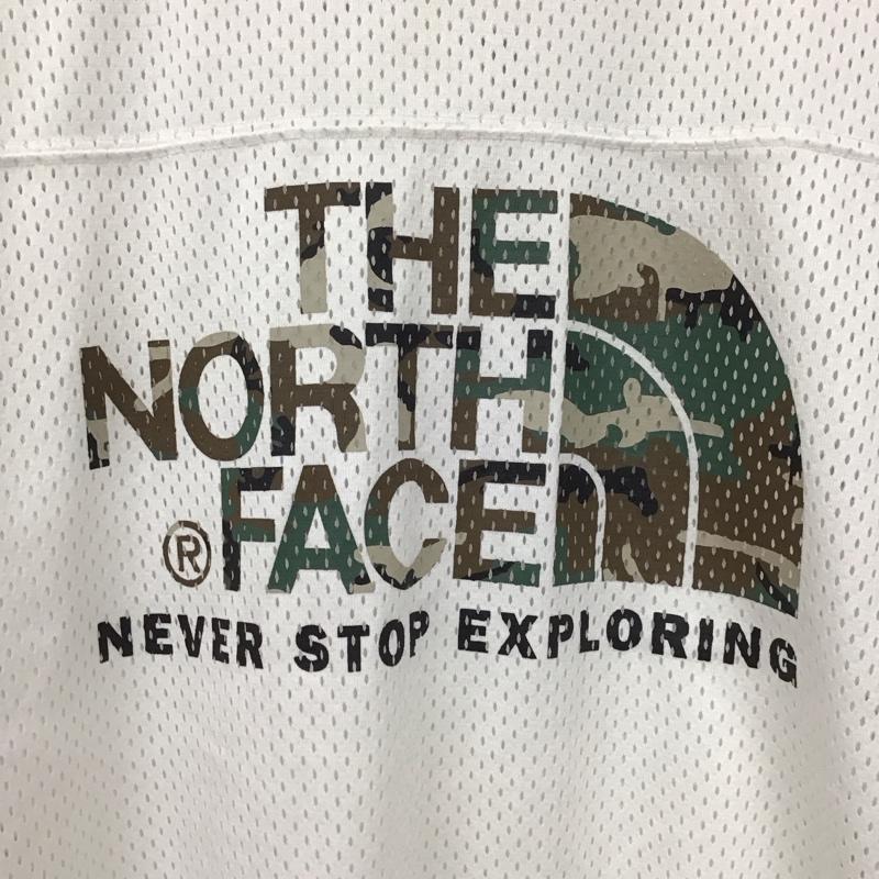 ザノースフェイス THE NORTH FACE Tシャツ 半袖 NT31801M メッシュＴシャツ カモロゴT L ロゴ、文字 白 / ホワイト /  メンズ USED 古着 中古 10131334