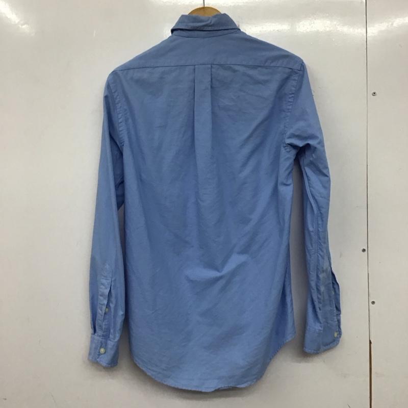 ラルフローレン RALPHLAUREN シャツ、ブラウス 長袖 長袖シャツ 無地シャツ カラーシャツ ボタンダウンシャツ XS ロゴ、文字 青 / ブルー /  メンズ USED 古着 中古 10139892