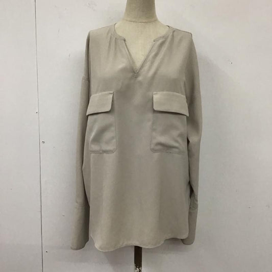 ジーナシス JEANASIS カットソー 長袖 JS063387MC キーネック FREE 無地 灰 / グレー /  レディース USED 古着 中古 10115080