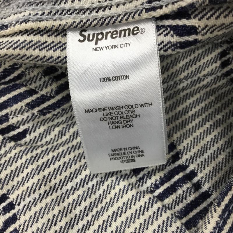 シュプリーム Supreme ジャケット、上着 ジャケット、ブレザー 24ss DenimChoreTruckerJacket ヒッコリーデニムジャケット XL 総柄 インディゴ / インディゴ /  メンズ USED 古着 中古 10122283