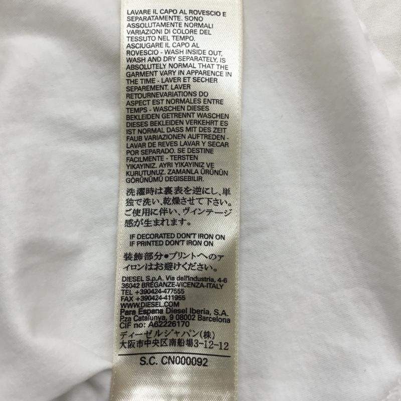 ディーゼル DIESEL Tシャツ 半袖 S プリント X ロゴ、文字 白 / ホワイト / X 青 / ブルー /  レディース USED 古着 中古 10141842