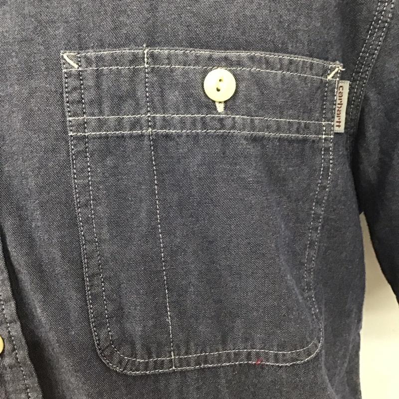 カーハート Carhartt シャツ、ブラウス 半袖 半袖シャツ カラーシャツ 半袖カットソー S 無地 インディゴ / インディゴ /  メンズ USED 古着 中古 10113099