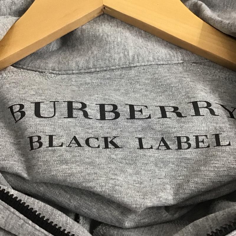 バーバリーブラックレーベル BURBERRY BLACK LABEL Tシャツ 長袖 ハーフジップ 2 無地 灰 / グレー /  メンズ USED 古着 中古 10130163