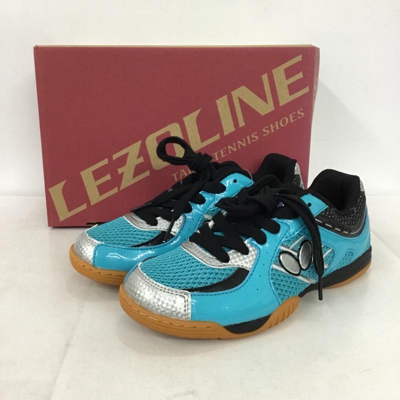 バタフライ BUTTERFLY スニーカー スニーカー NXB1300 93640 レゾライン サル 卓球シューズ 22.5cm 22.5cm ロゴ、文字 水色 / ライトブルー / X 黒 / ブラック /  レディース USED 古着 中古 10147917
